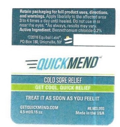 Quickmend Label (Equibal Quickmend)